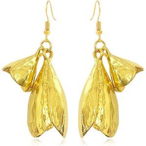 Flower Floral Stud Earrings – Elegant Petal Dangle Design